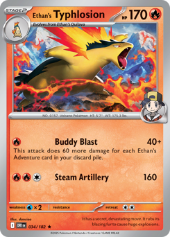 Ethan's Typhlosion #34 Ethan's Typhlosion - Destined Rivals - #34 - Pokemon TCG card