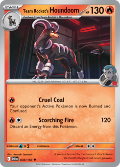 Team Rocket's Houndoom - Destined Rivals - #38 - Pokemon TCG card