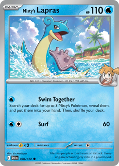 Misty's Lapras #50 Misty's Lapras - Destined Rivals - #50 - Pokemon TCG card