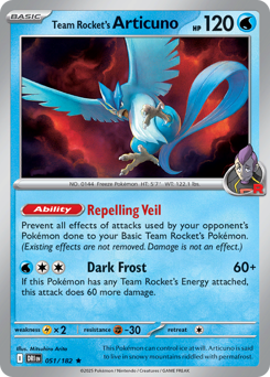 Team Rocket's Articuno - Destined Rivals - #51 - Pokemon TCG card