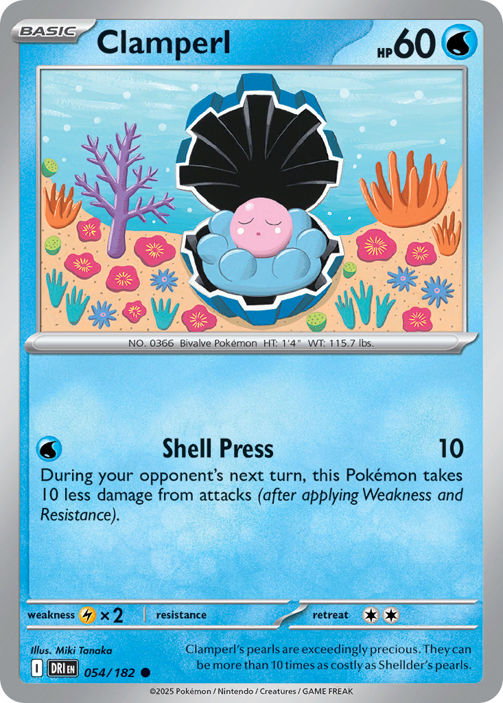Clamperl - Destined Rivals - #54 - Pokemon TCG card