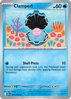 Clamperl - Destined Rivals - #54 - Pokemon TCG card