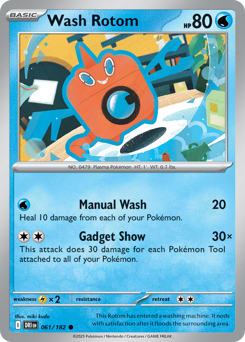Wash Rotom #61 Wash Rotom - Destined Rivals - #61 - Pokemon TCG card