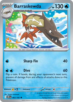 Barraskewda #63 Barraskewda - Destined Rivals - #63 - Pokemon TCG card