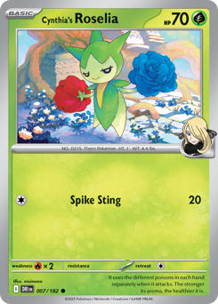 Cynthia's Roselia #7 Cynthia's Roselia - Destined Rivals - #7 - Pokemon TCG card