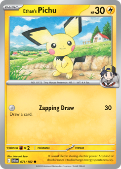 Ethan's Pichu #71 Ethan's Pichu - Destined Rivals - #71 - Pokemon TCG card