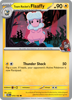 Team Rocket's Flaaffy #73 Team Rocket's Flaaffy - Destined Rivals - #73 - Pokemon TCG card