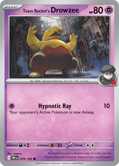 Team Rocket's Drowzee - Destined Rivals - #79 - Pokemon TCG card
