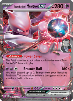 Team Rocket's Mewtwo ex - Destined Rivals - #81 - Pokemon TCG card