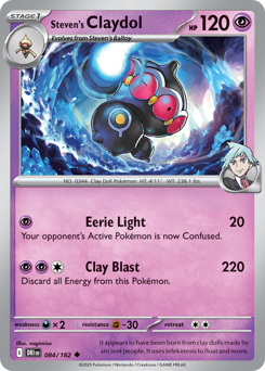 Steven's Claydol - Destined Rivals - #84 - Pokemon TCG card