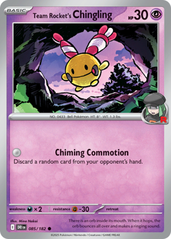 Team Rocket's Chingling - Destined Rivals - #85 - Pokemon TCG card