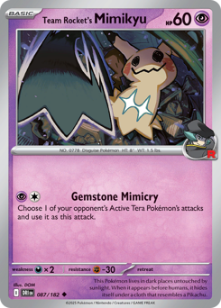 Team Rocket's Mimikyu - Destined Rivals - #87 - Pokemon TCG card