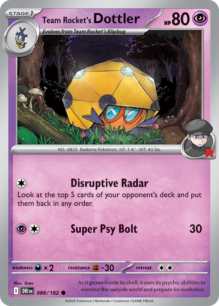 Team Rocket's Dottler - Destined Rivals - #88 - Pokemon TCG card