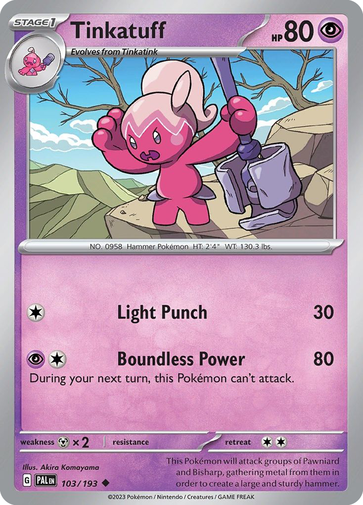 Tinkatuff - Paldea Evolved - #103 - Pokemon TCG card
