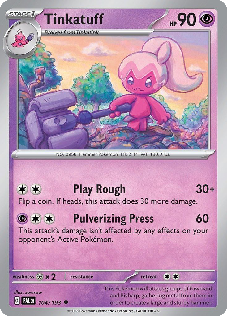 Tinkatuff - Paldea Evolved - #104 - Pokemon TCG card