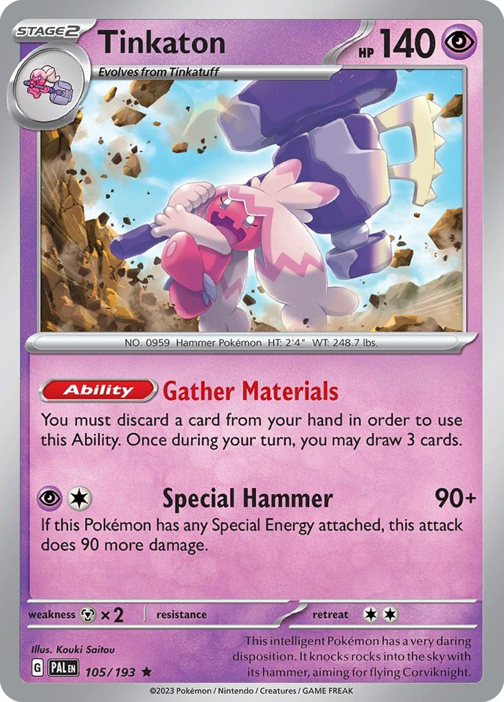 Tinkaton - Paldea Evolved - #105 - Pokemon TCG card