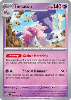 Tinkaton - Paldea Evolved - #105 - Pokemon TCG card