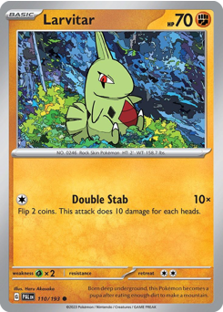 Larvitar #110 Larvitar - Paldea Evolved - #110 - Pokemon TCG card