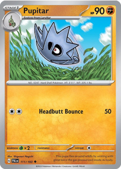 Pupitar #111 Pupitar - Paldea Evolved - #111 - Pokemon TCG card