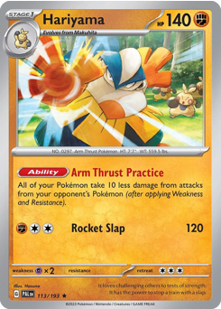 Hariyama #113 Hariyama - Paldea Evolved - #113 - Pokemon TCG card