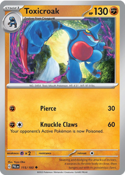 Toxicroak - Paldea Evolved - #115 - Pokemon TCG card
