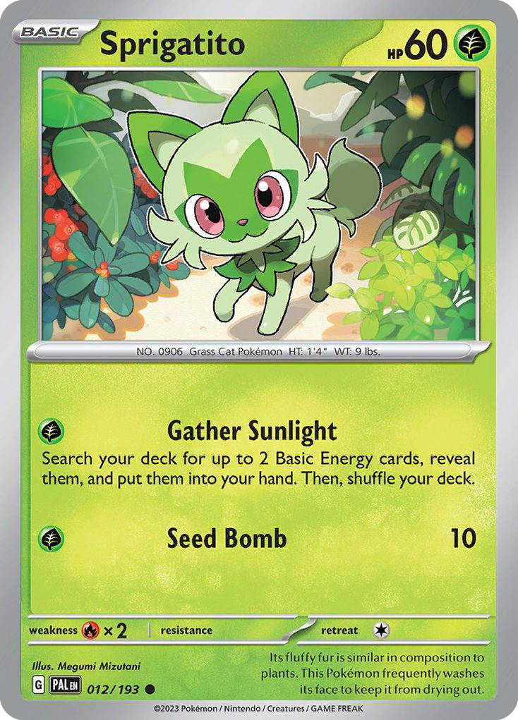 Sprigatito - Paldea Evolved - #12 - Pokemon TCG card