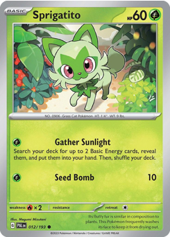 Sprigatito #12 Sprigatito - Paldea Evolved - #12 - Pokemon TCG card