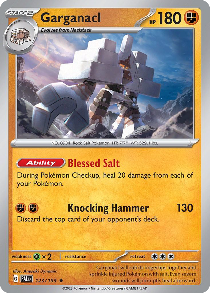 Garganacl - Paldea Evolved - #123 - Pokemon TCG card