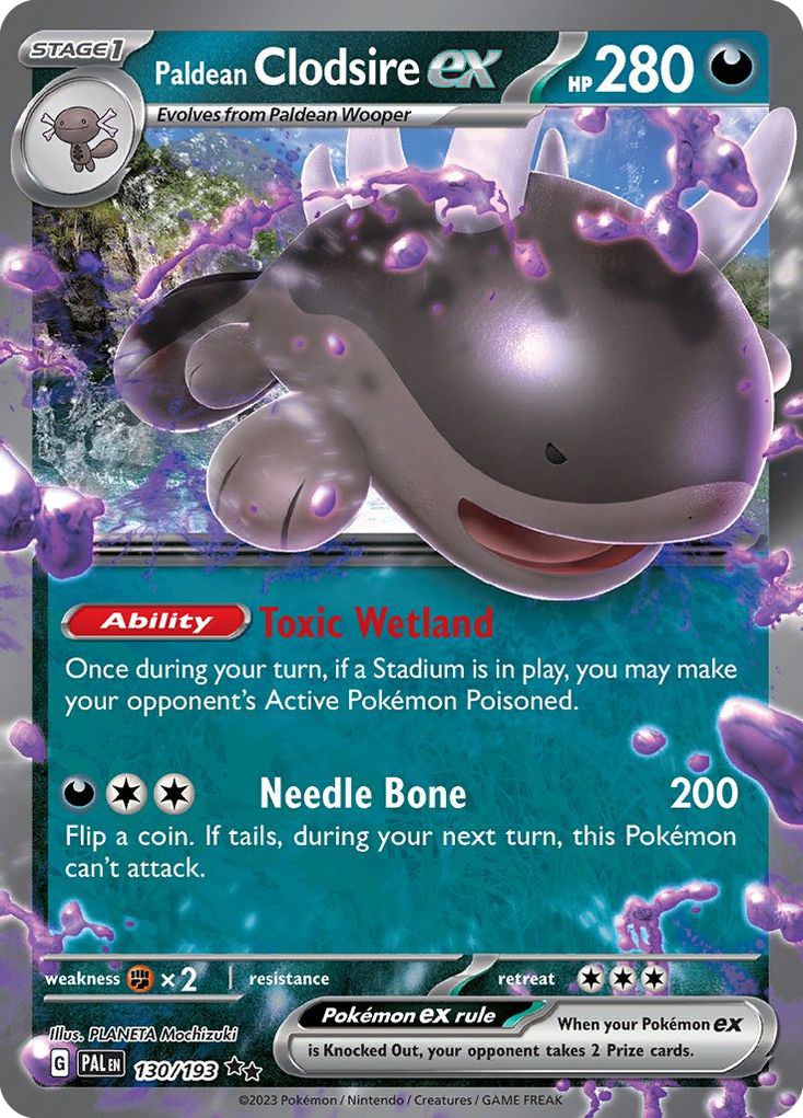Paldean Clodsire ex - Paldea Evolved - #130 - Pokemon TCG card