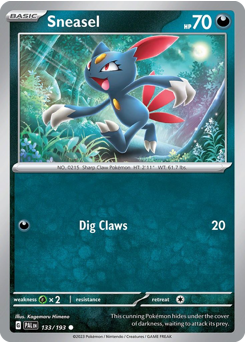 Sneasel #133 Sneasel - Paldea Evolved - #133 - Pokemon TCG card