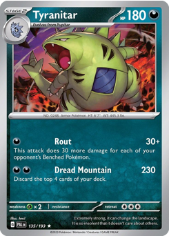Tyranitar - Paldea Evolved - #135 - Pokemon TCG card
