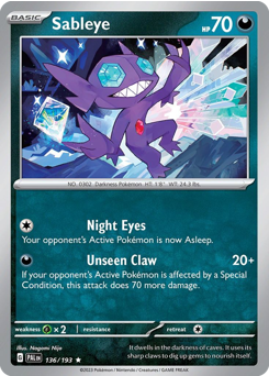 Sableye #136 Sableye - Paldea Evolved - #136 - Pokemon TCG card