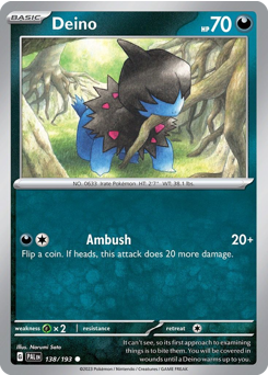 Deino - Paldea Evolved - #138 - Pokemon TCG card