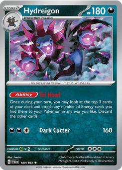 Hydreigon #140 Hydreigon - Paldea Evolved - #140 - Pokemon TCG card