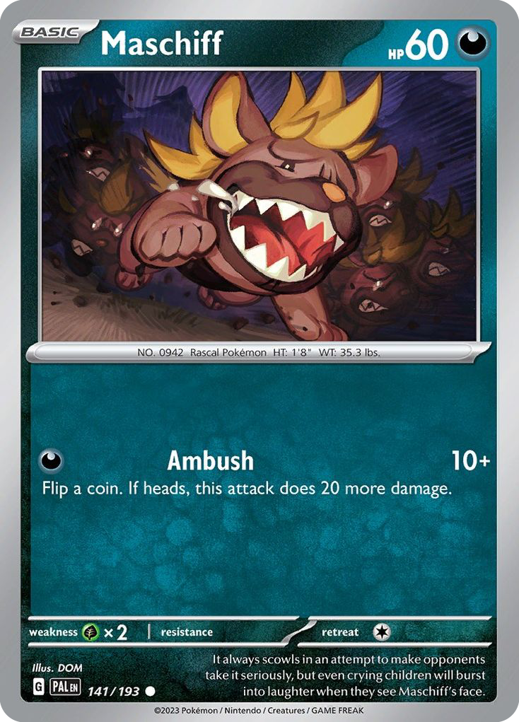 Maschiff - Paldea Evolved - #141 - Pokemon TCG card