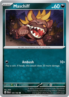 Maschiff - Paldea Evolved - #141 - Pokemon TCG card