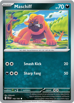 Maschiff - Paldea Evolved - #142 - Pokemon TCG card