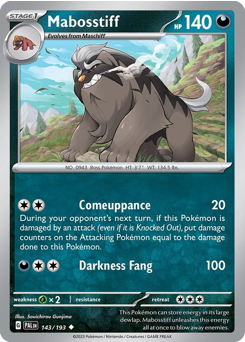 Mabosstiff #143 Mabosstiff - Paldea Evolved - #143 - Pokemon TCG card