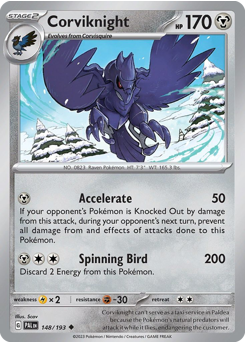 Corviknight - Paldea Evolved - #148 - Pokemon TCG card