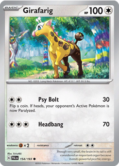 Girafarig #154 Girafarig - Paldea Evolved - #154 - Pokemon TCG card