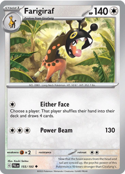 Farigiraf #155 Farigiraf - Paldea Evolved - #155 - Pokemon TCG card