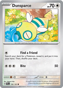 Dunsparce #156 Dunsparce - Paldea Evolved - #156 - Pokemon TCG card
