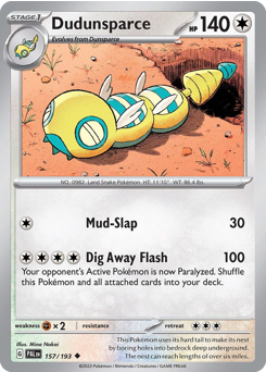 Dudunsparce - Paldea Evolved - #157 - Pokemon TCG card