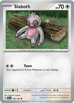 Slakoth #160 Slakoth - Paldea Evolved - #160 - Pokemon TCG card