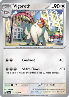 Vigoroth - Paldea Evolved - #161 - Pokemon TCG card