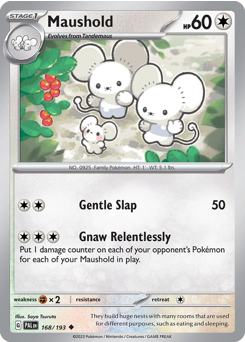 Maushold #168 Maushold - Paldea Evolved - #168 - Pokemon TCG card