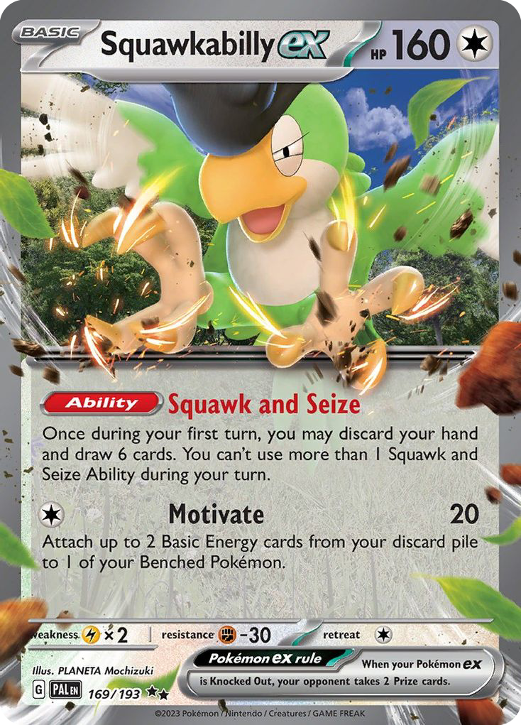 Squawkabilly ex - Paldea Evolved - #169 - Pokemon TCG card