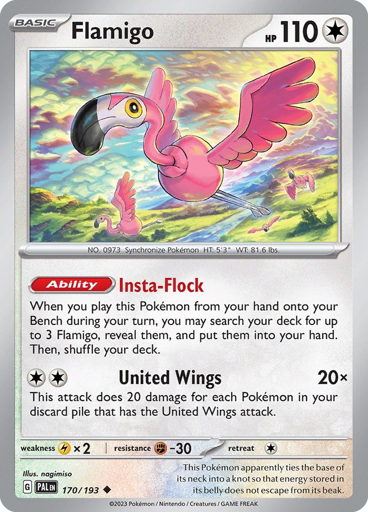 Flamigo - Paldea Evolved - #170 - Pokemon TCG card
