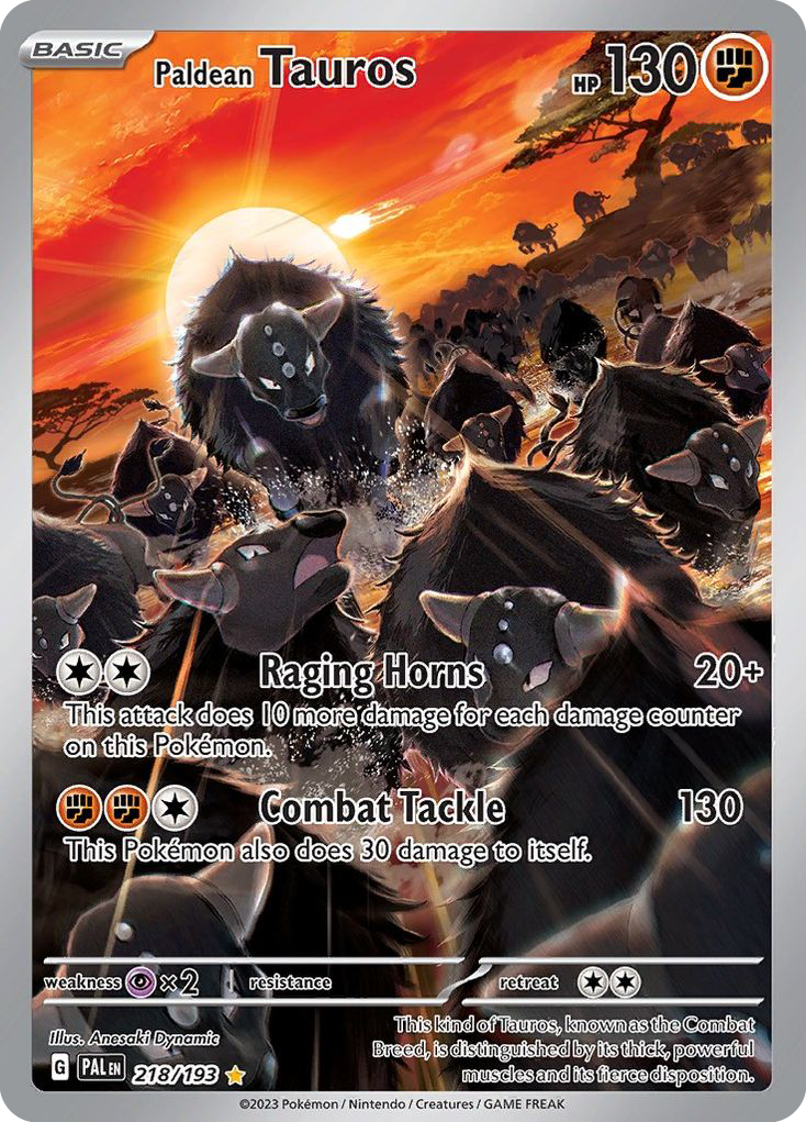 Paldean Tauros - Paldea Evolved - #218 - Pokemon TCG card