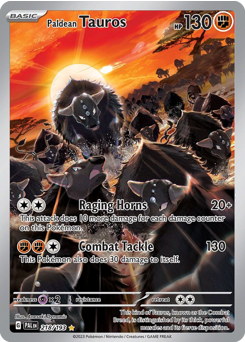 Paldean Tauros - Paldea Evolved - #218 - Pokemon TCG card